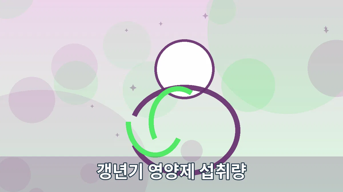 갱년기 영양제 섭취량 안내 이미지